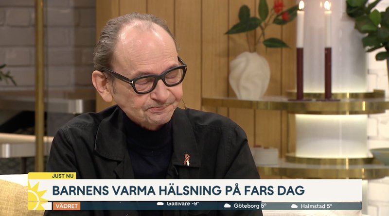 Erik Videgård fick en fin hälsning av sina barn i Nyhetsmorgon. Skärmavbild:TV4 Erik Videgård fick en fin hälsning av sina barn i Nyhetsmorgon. Skärmavbild:TV4